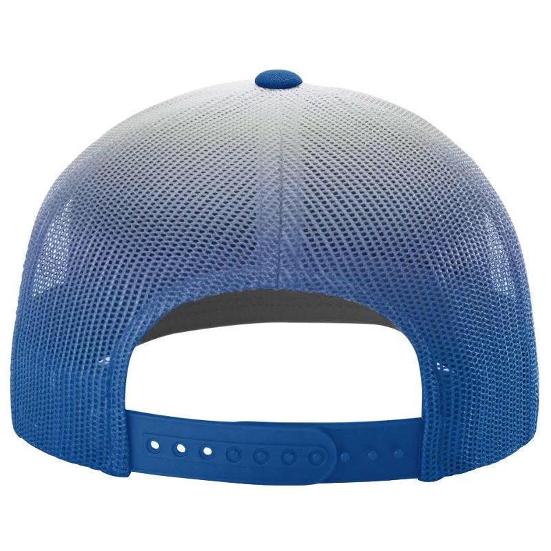Richardson Royal/White Fade Printed Mesh Trucker Hat - Image 2