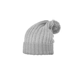 Richardson Heather Grey Chunk Pom Beanie With Cuff