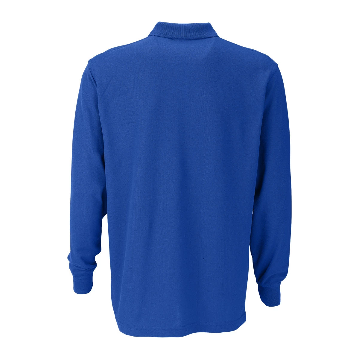 Vantage Men's Royal Long Sleeve Soft-Blend Double-Tuck Pique Polo - Image 2