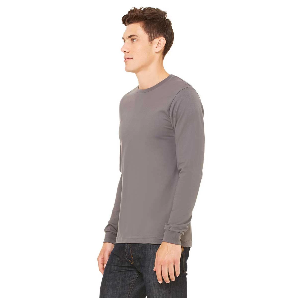 Bella + Canvas Men's Asphalt Jersey Long-Sleeve T-Shirt - Image 3