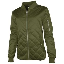 Charles River Women's Olive Quilted Boston Flight Jacket