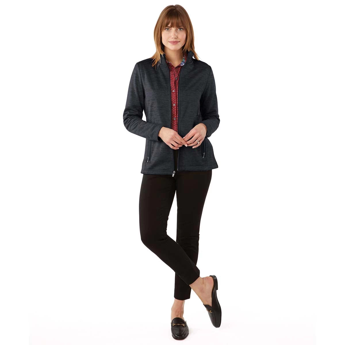 Charles River Women's Black Brigham Knit Jacket - Image 3