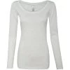Next Level Women's Heather White Triblend Long-Sleeve Scoop Tee