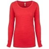 Next Level Women's Vintage Red Triblend Long-Sleeve Scoop Tee