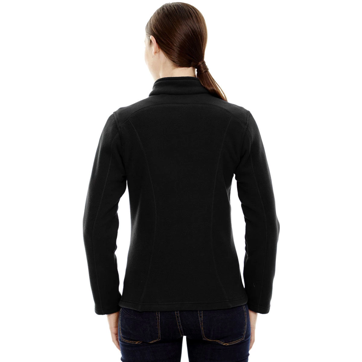 North End Women's Black Voyage Fleece Jacket - Image 3