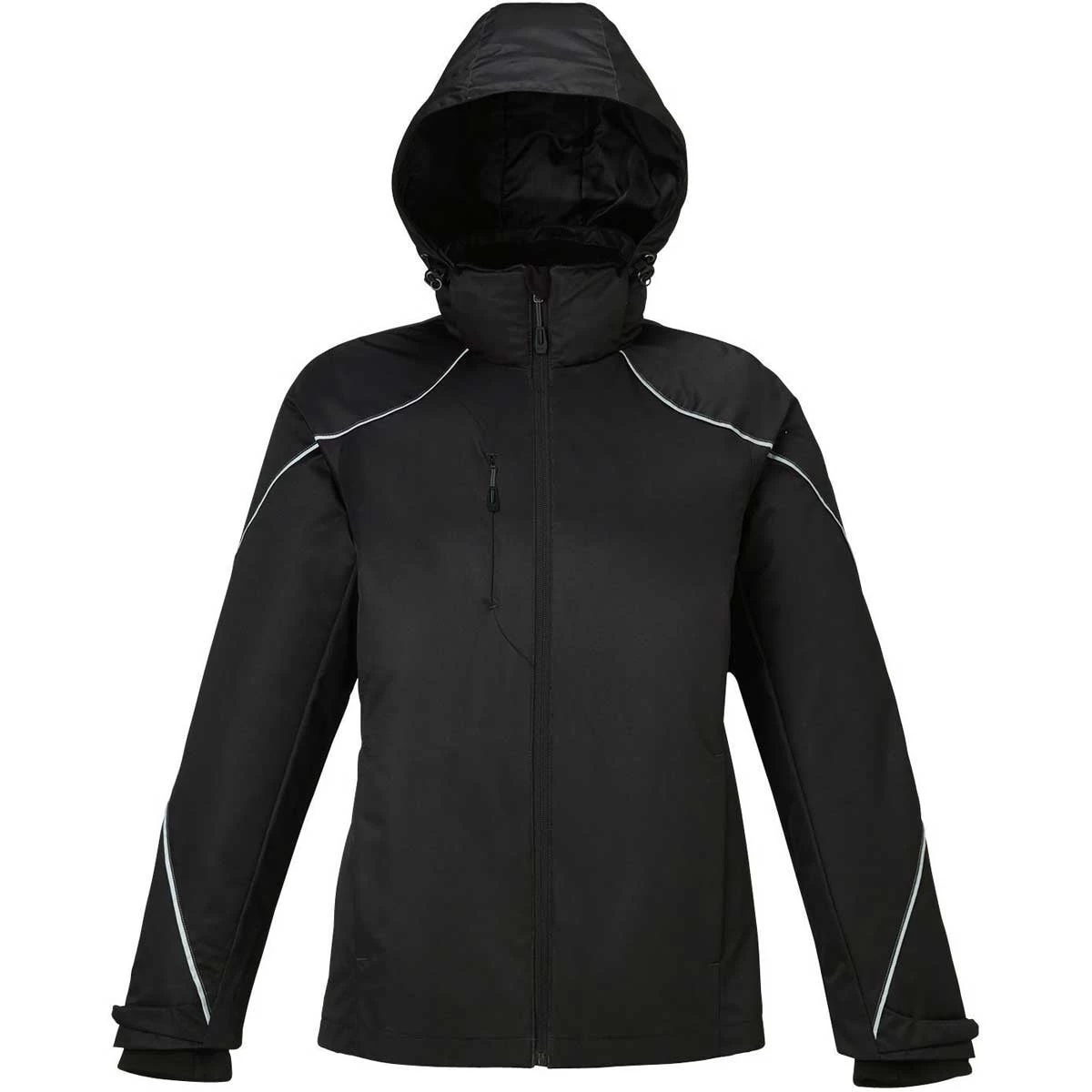 North End Women's Black Angle 3-In-1 Jacket With Bonded Fleece Liner
