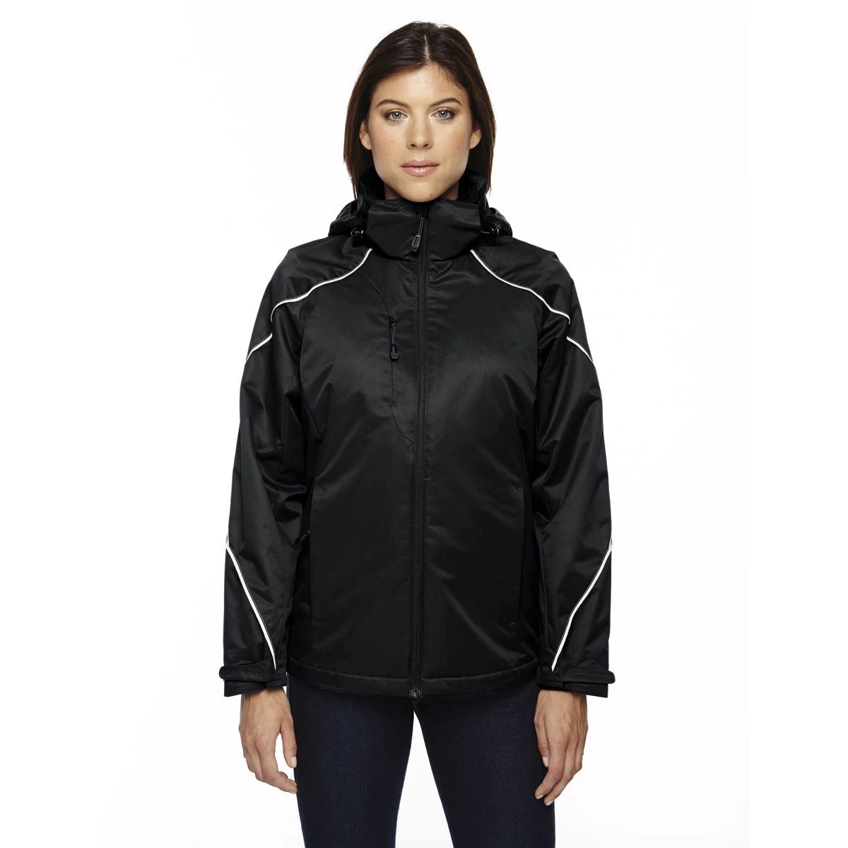 North End Women's Black Angle 3-In-1 Jacket With Bonded Fleece Liner - Image 2