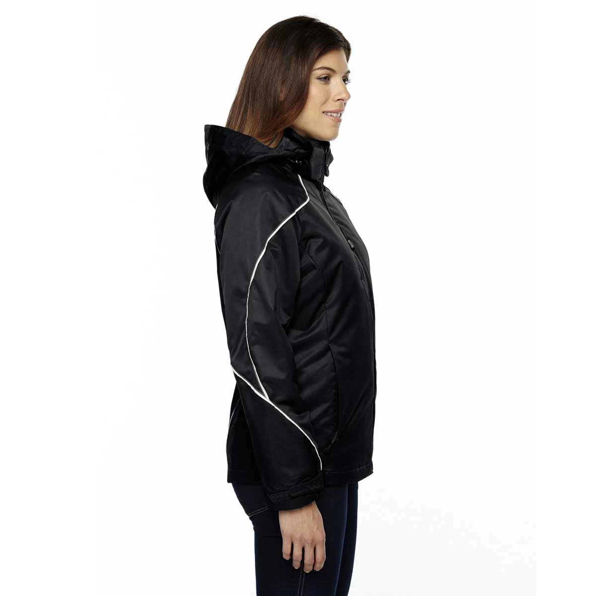 North End Women's Black Angle 3-In-1 Jacket With Bonded Fleece Liner - Image 4