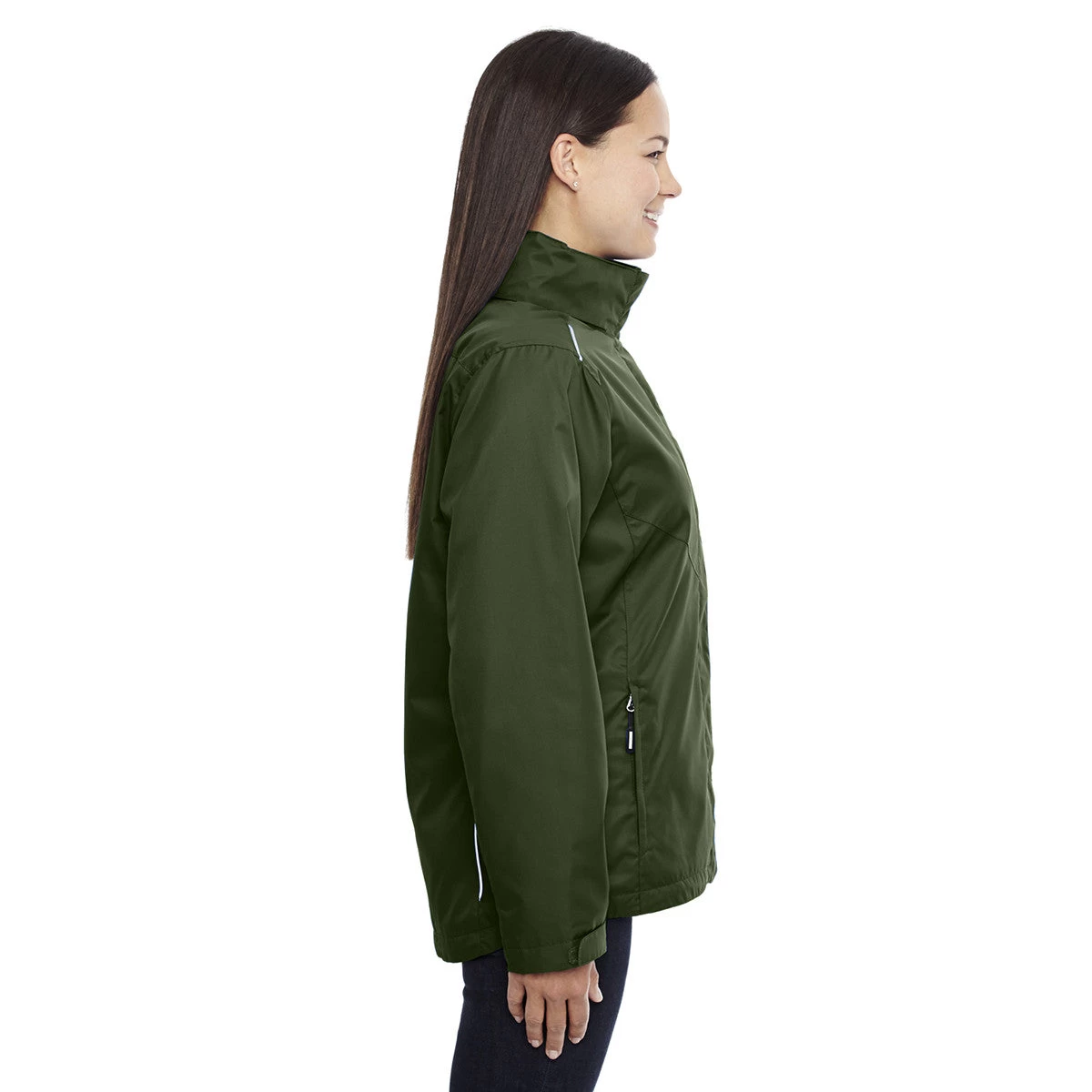 Core 365 Women's Forest Green Region 3-in-1 Jacket With Fleece Liner - Image 4