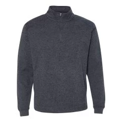 J. America Men's Onyx Fleck Cosmic Fleece Quarter-Zip Pullover Sweatshirt