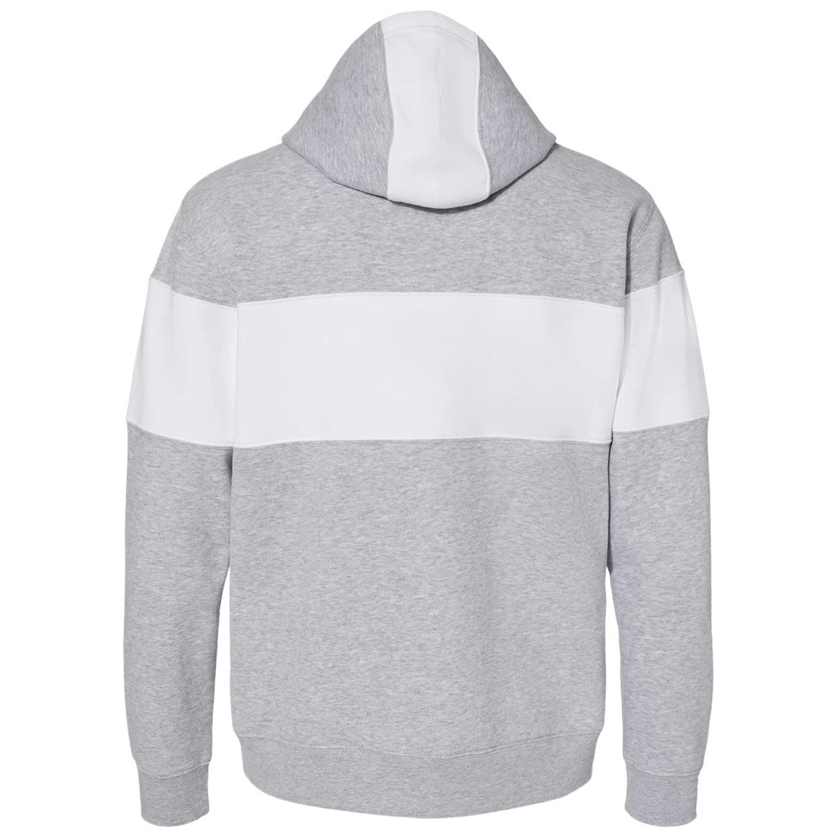 J. America Men's Oxford Varsity Fleece Colorblocked Hooded Sweatshirt - Image 2