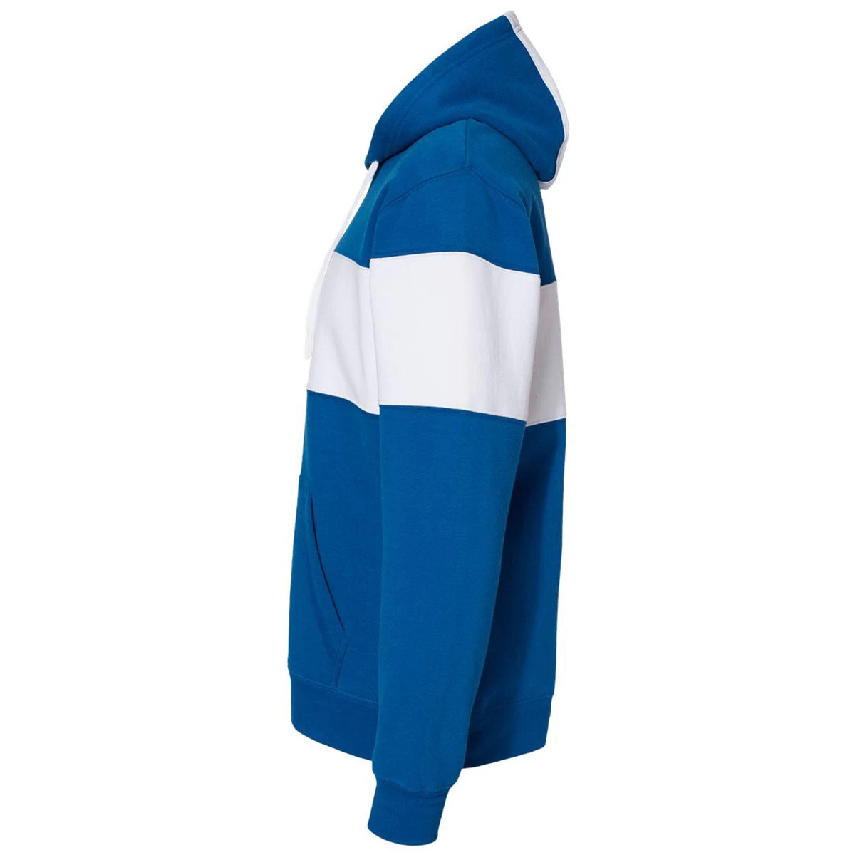 J. America Men's Royal Varsity Fleece Colorblocked Hooded Sweatshirt - Image 3