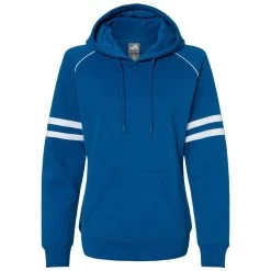 J. America Women's Royal Varsity Fleece Piped Hooded Sweatshirt