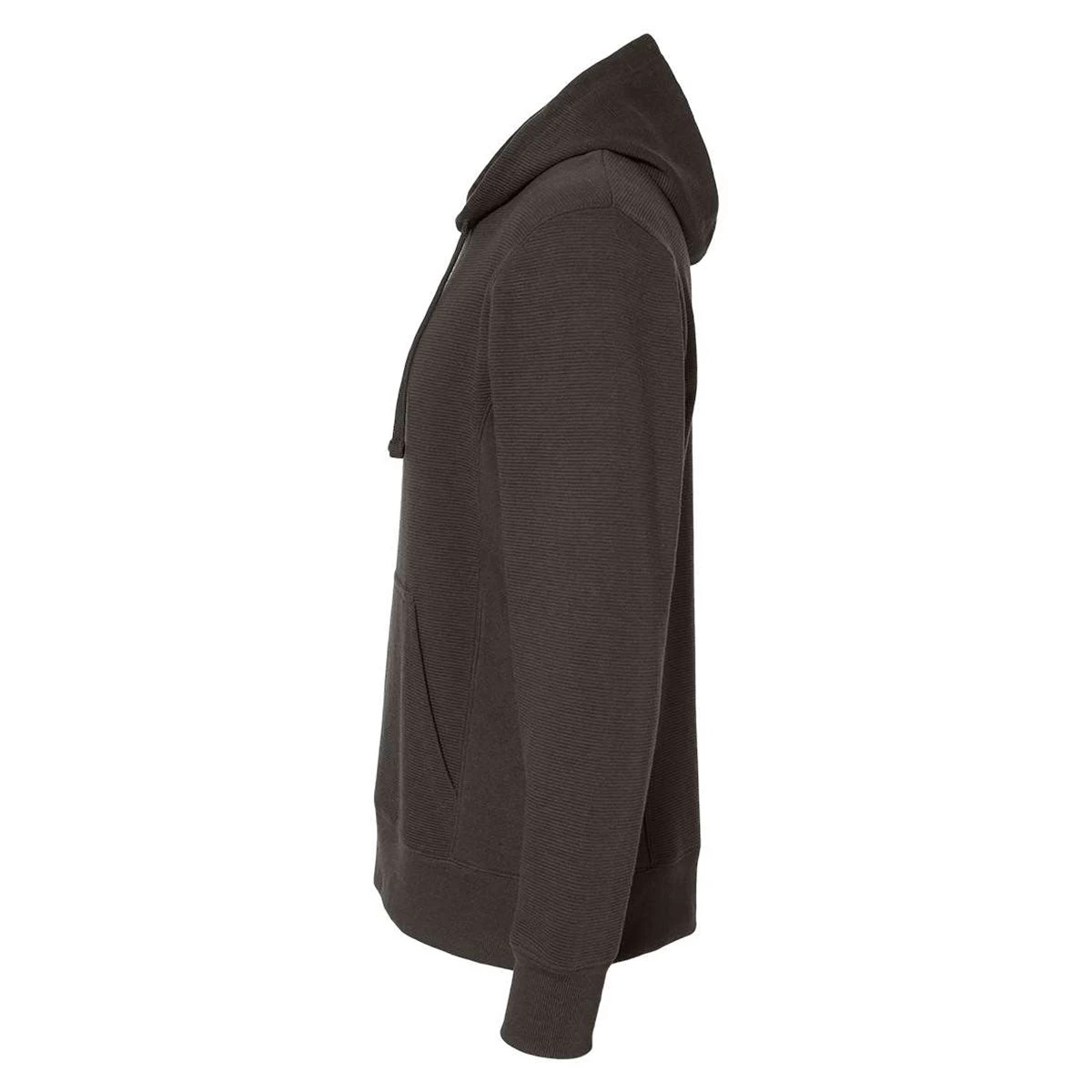 J. America Men's Black Ripple Fleece Hooded Sweatshirt - Image 3