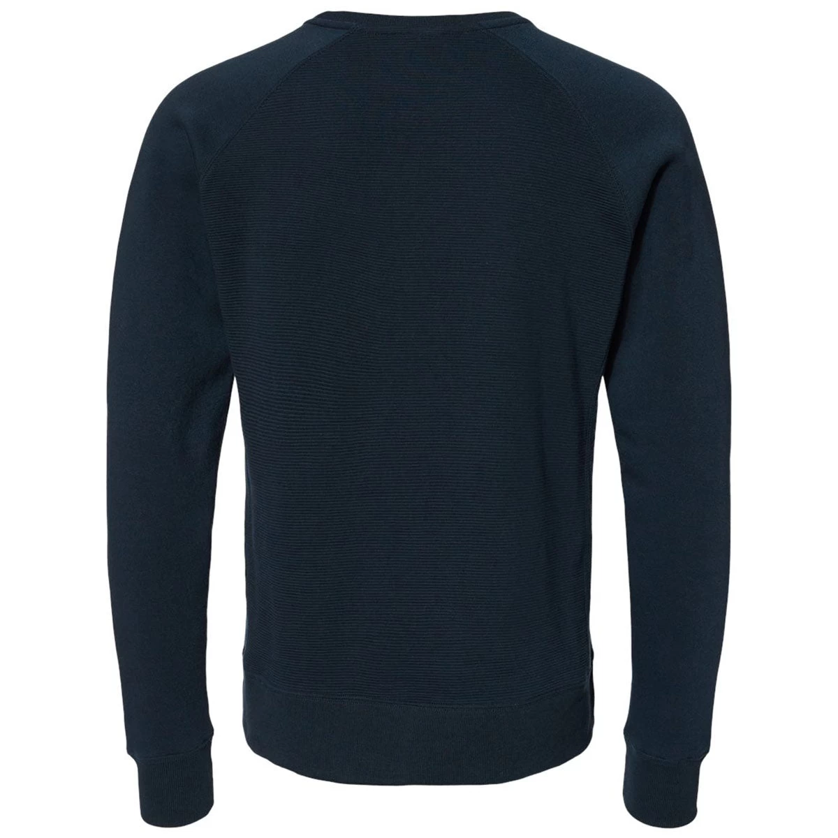J. America Men's Navy Ripple Fleece Raglan Crewneck Sweatshirt - Image 2