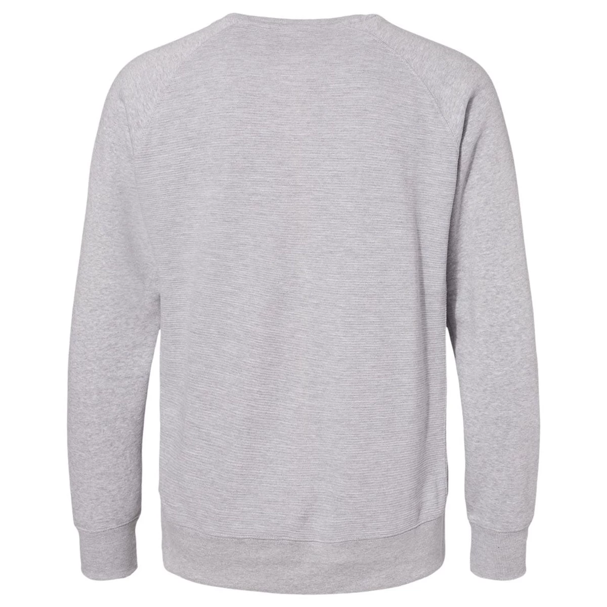 J. America Men's Oxford Ripple Fleece Raglan Crewneck Sweatshirt - Image 2