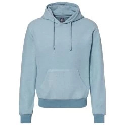 J. America Men's Chambray Heather Flip Side Fleece Hooded Pullover