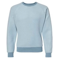 J. America Women's Chambray Heather Flip Side Fleece Crewneck Pullover