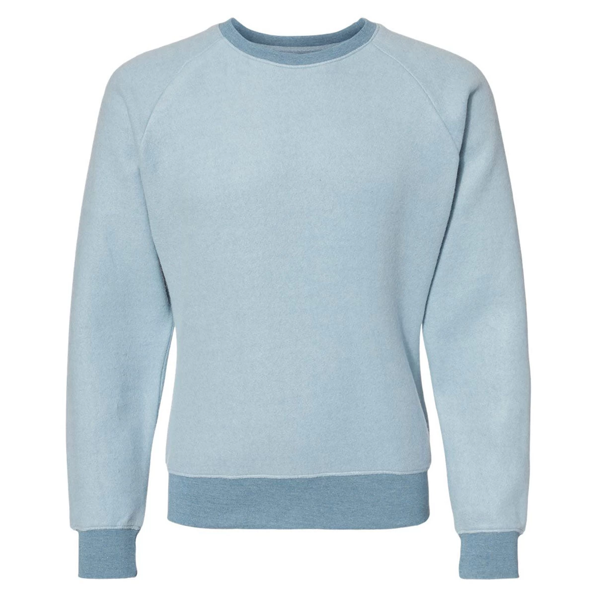 J. America Women's Chambray Heather Flip Side Fleece Crewneck Pullover