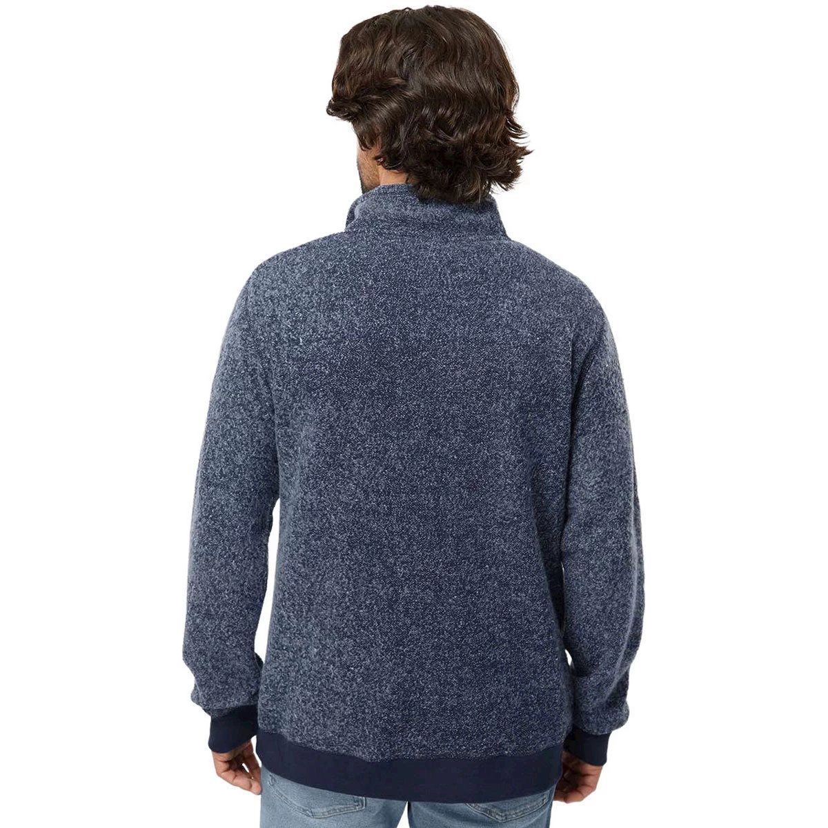J. America Men's Navy Speak Aspen Fleece Quarter Zip - Image 4