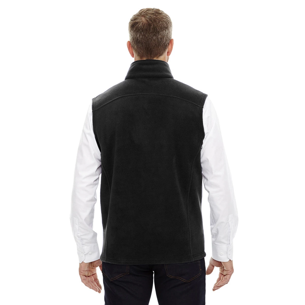 Core 365 Men's Black Tall Journey Fleece Vest - Image 2