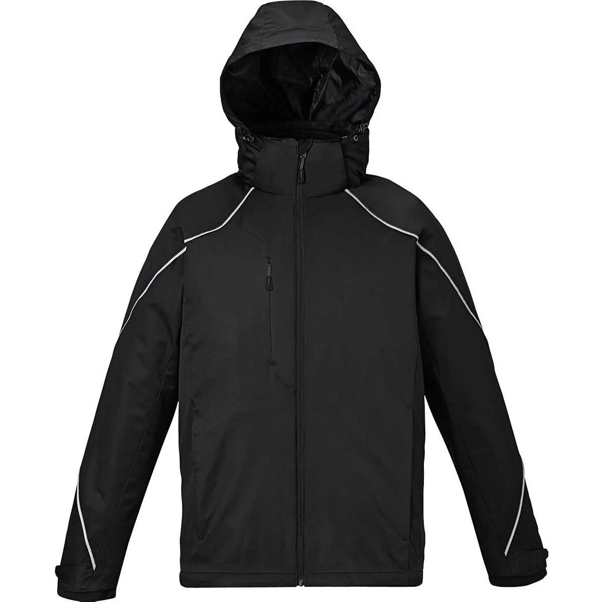North End Men's Black Angle 3-In-1 Jacket With Bonded Fleece Liner
