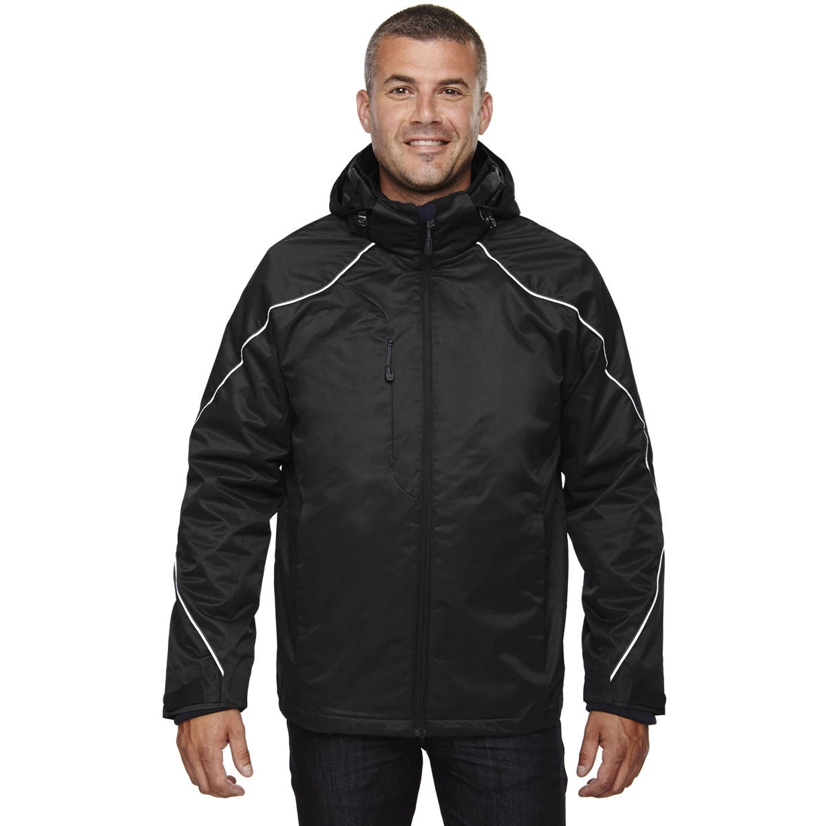 North End Men's Black Angle 3-In-1 Jacket With Bonded Fleece Liner - Image 2