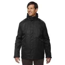 Core 365 Men's Black Tall Region 3-in-1 Jacket With Fleece Liner