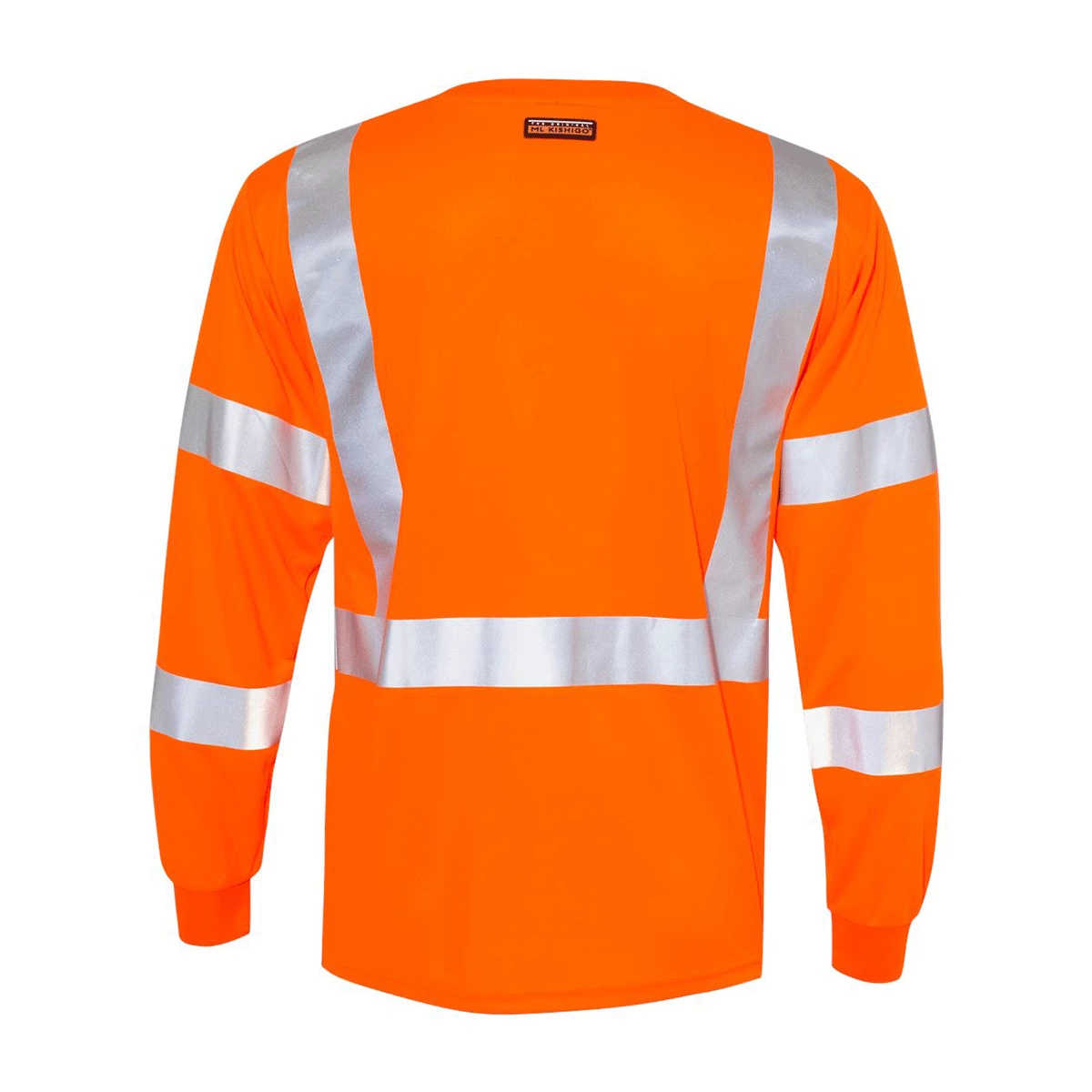 ML Kishigo Men's Orange Class 3 Long Sleeve T-Shirt - Image 2