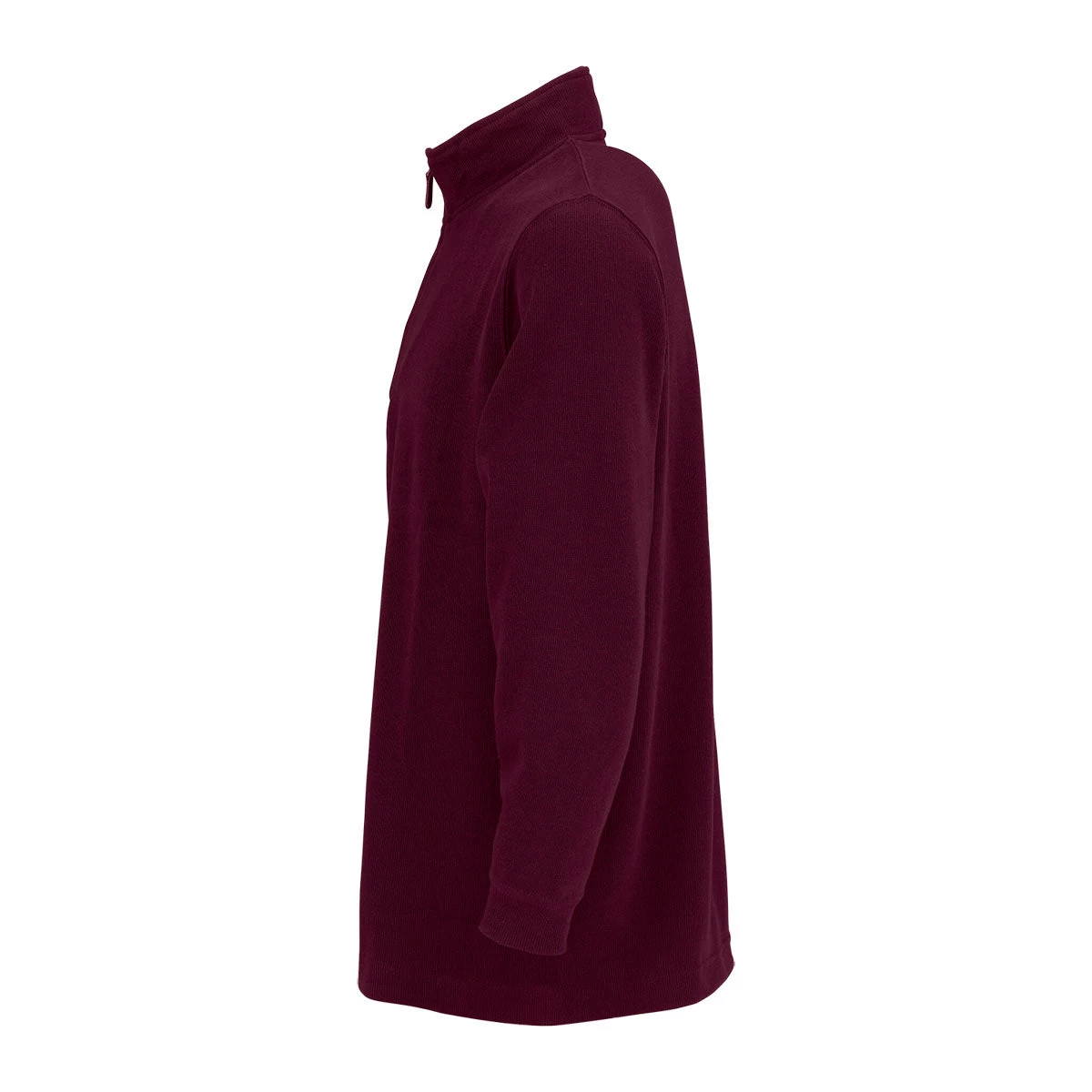 Vantage Men's Deep Maroon 1/4-Zip Flat-Back Rib Pullover - Image 3