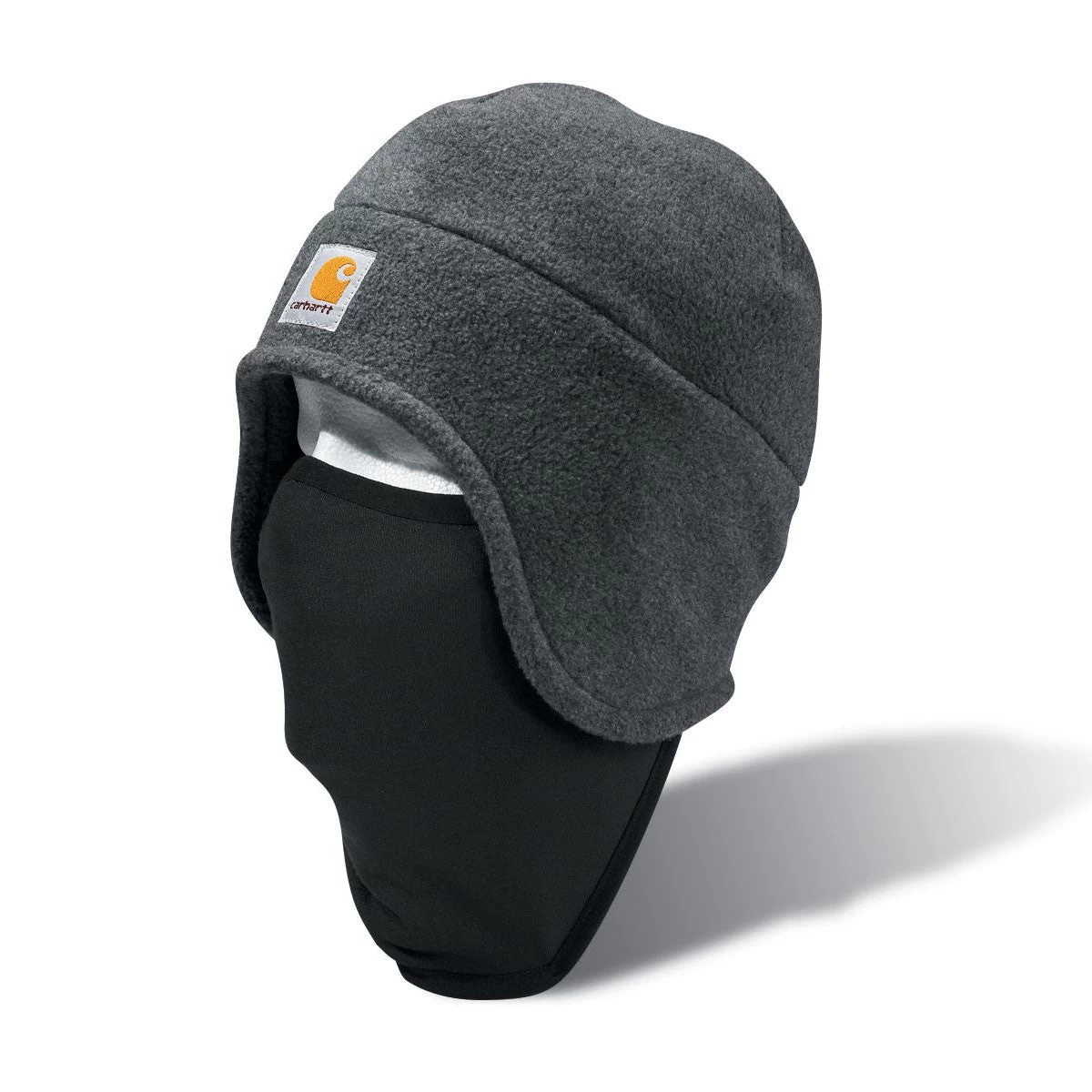 Carhartt Men's Charcoal Heather Fleece 2 In 1 Headwear