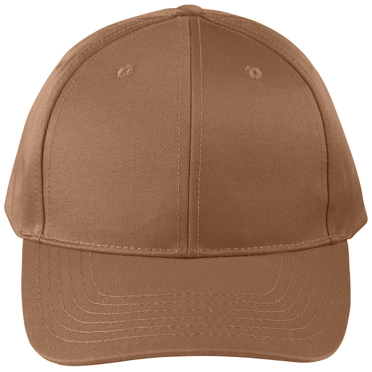 Big Accessories Heritage Brown Structured Twill 6-Panel Snapback Cap