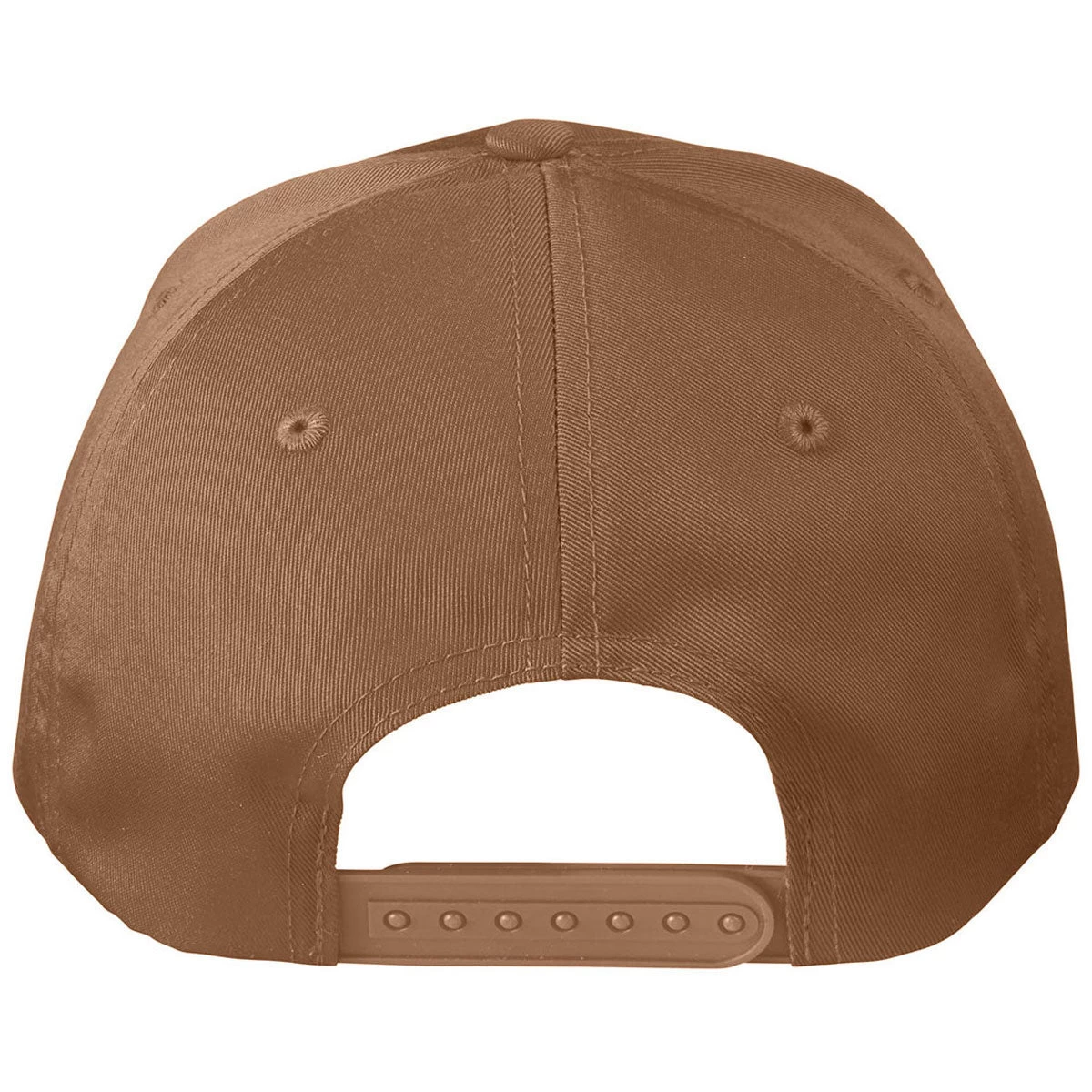 Big Accessories Heritage Brown Structured Twill 6-Panel Snapback Cap - Image 2