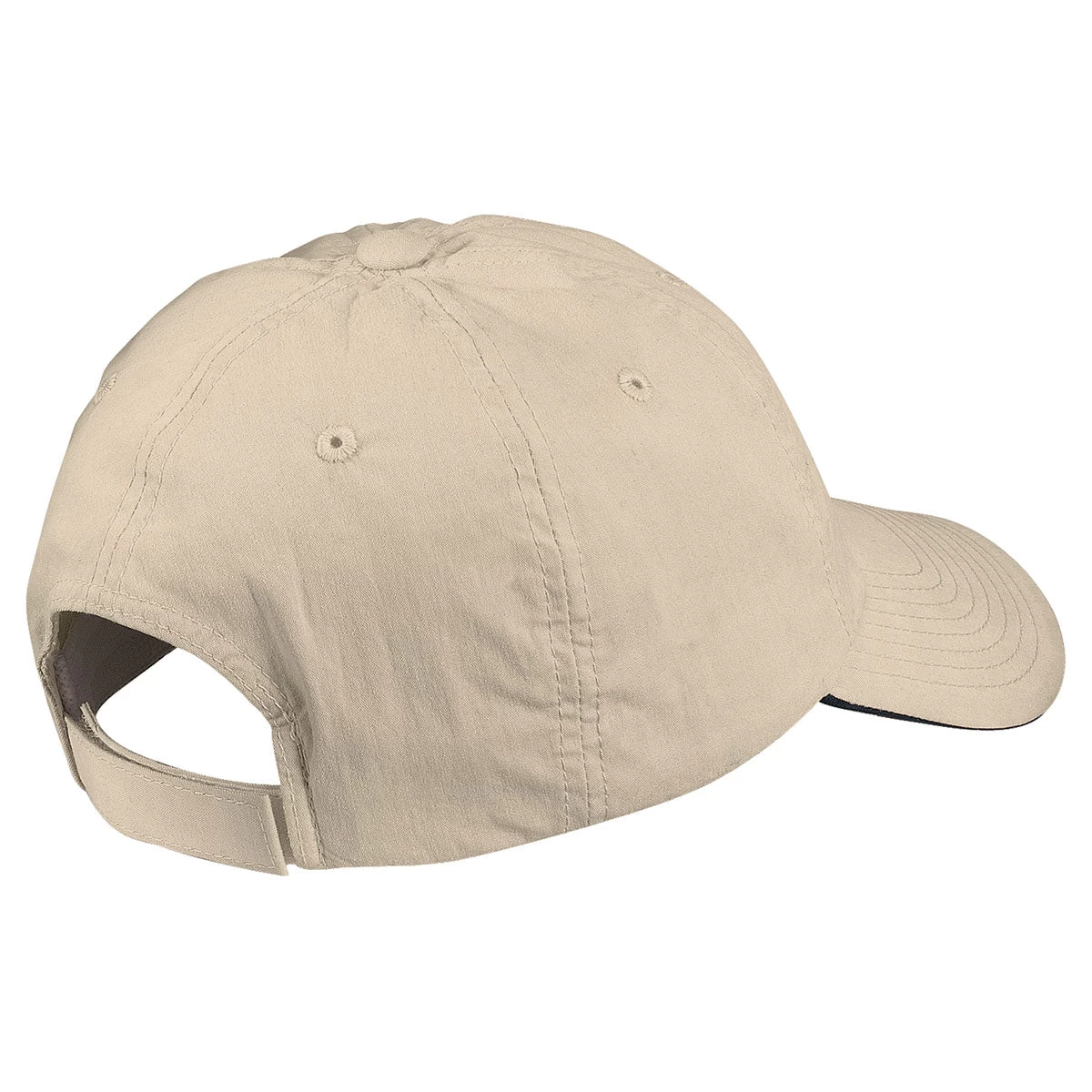 Port Authority Beige/Navy Sandwich Bill Cap - Image 3