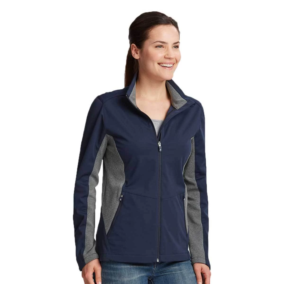 Cutter & Buck Women's Liberty Navy Navigate Softshell - Image 2