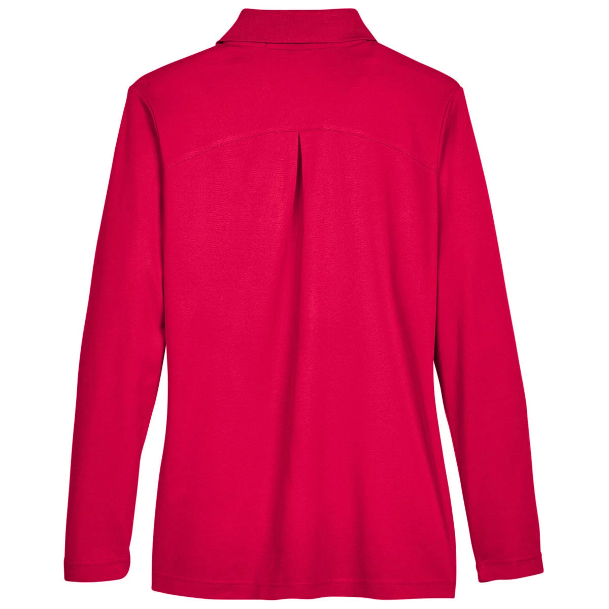 Devon & Jones Women's Red CrownLux Performance Plaited Long Sleeve Polo - Image 2