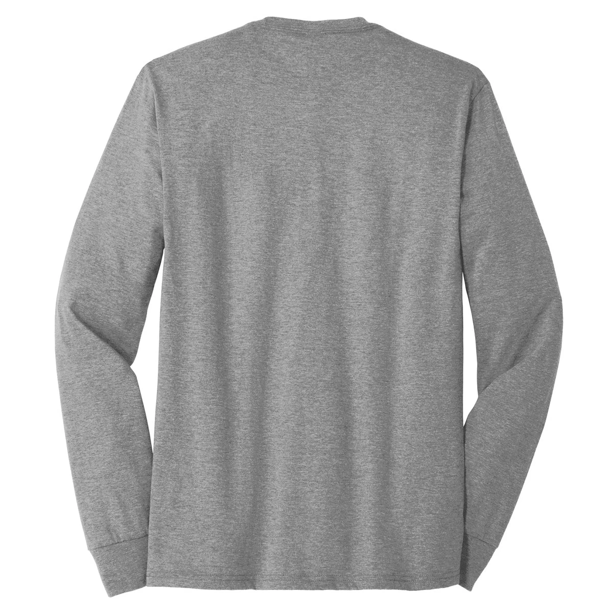 District Men's Grey Frost Perfect Tri Long Sleeve Crew Tee - Image 2