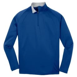Sport-Tek Men's True Royal/Silver Sport-Wick 1/4-Zip Fleece Pullover