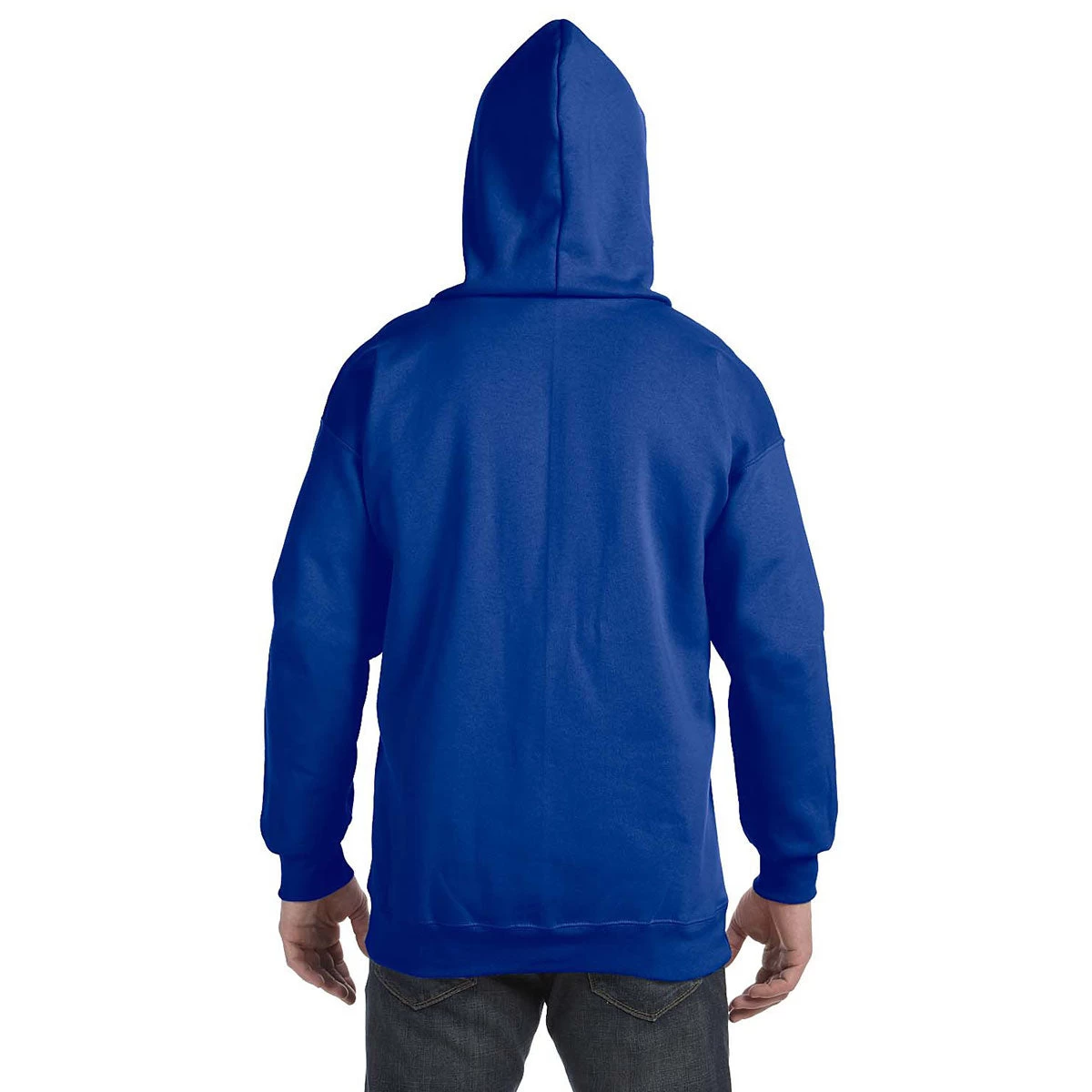 Hanes Men's Deep Royal 9.7 Oz. Ultimate Cotton 90/10 Full-Zip Hood - Image 2