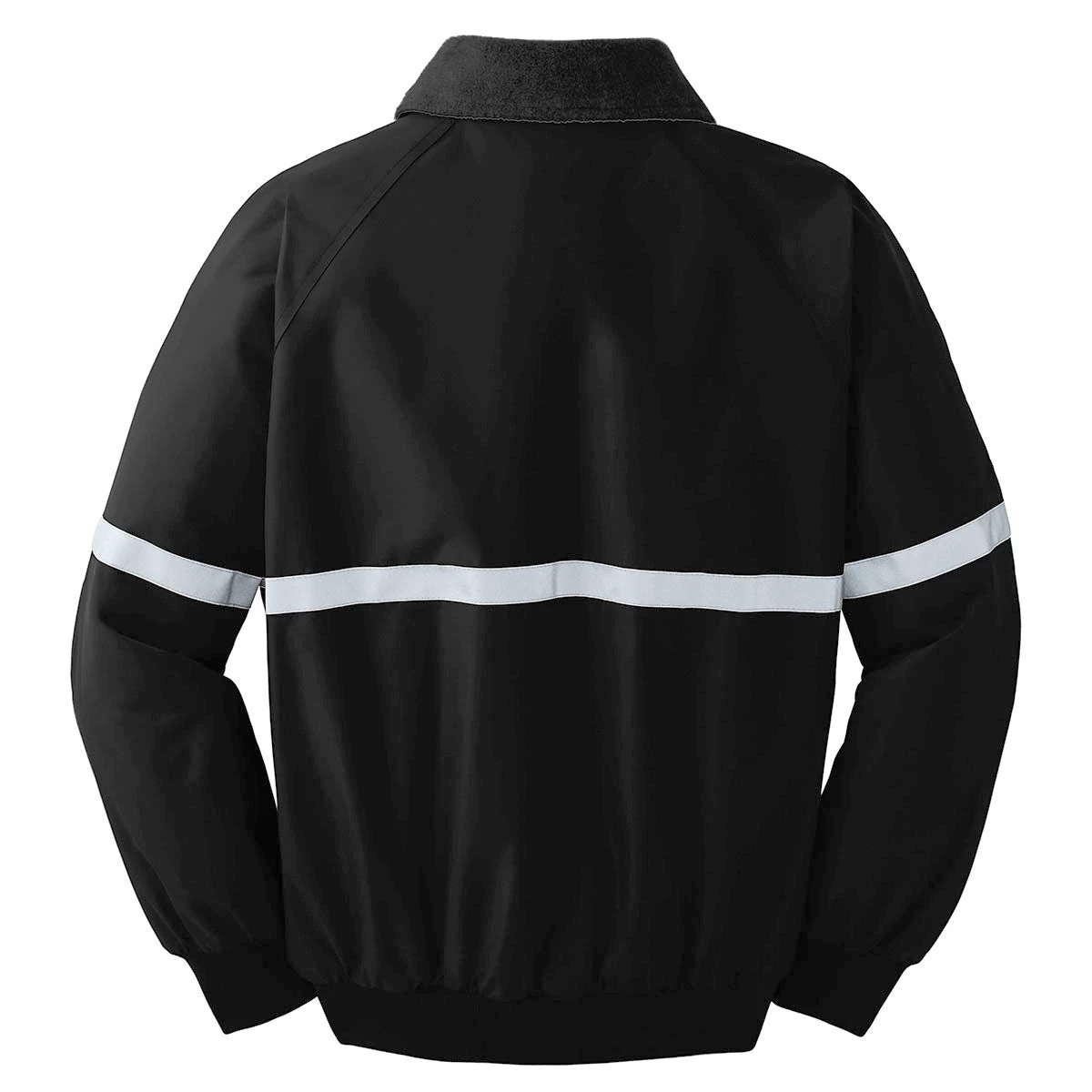 Port Authority Men's True Black/ True Black/ Reflective Challenger Jacket With Reflective Taping - Image 2