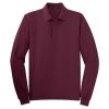 Port Authority Men's Burgundy Long Sleeve Silk Touch Polo