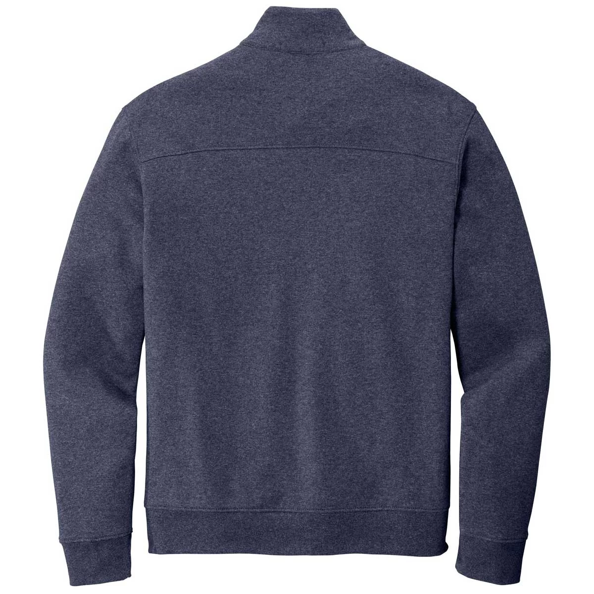 Port Authority Men's Estate Blue Heather/Charcoal Heather Interlock Full-Zip - Image 2
