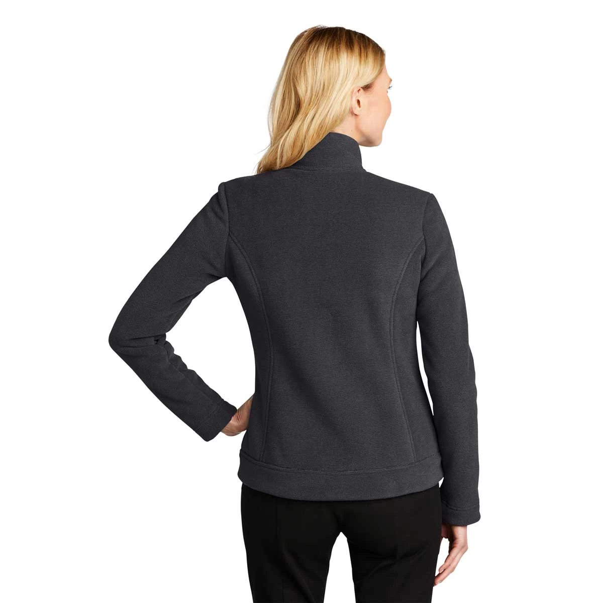 Port Authority Women's Graphite/Deep Black Ultra Warm Brushed Fleece Jacket - Image 4
