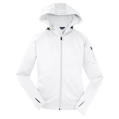 Sport-Tek Women's White Tech Fleece Full-Zip Hooded Jacket