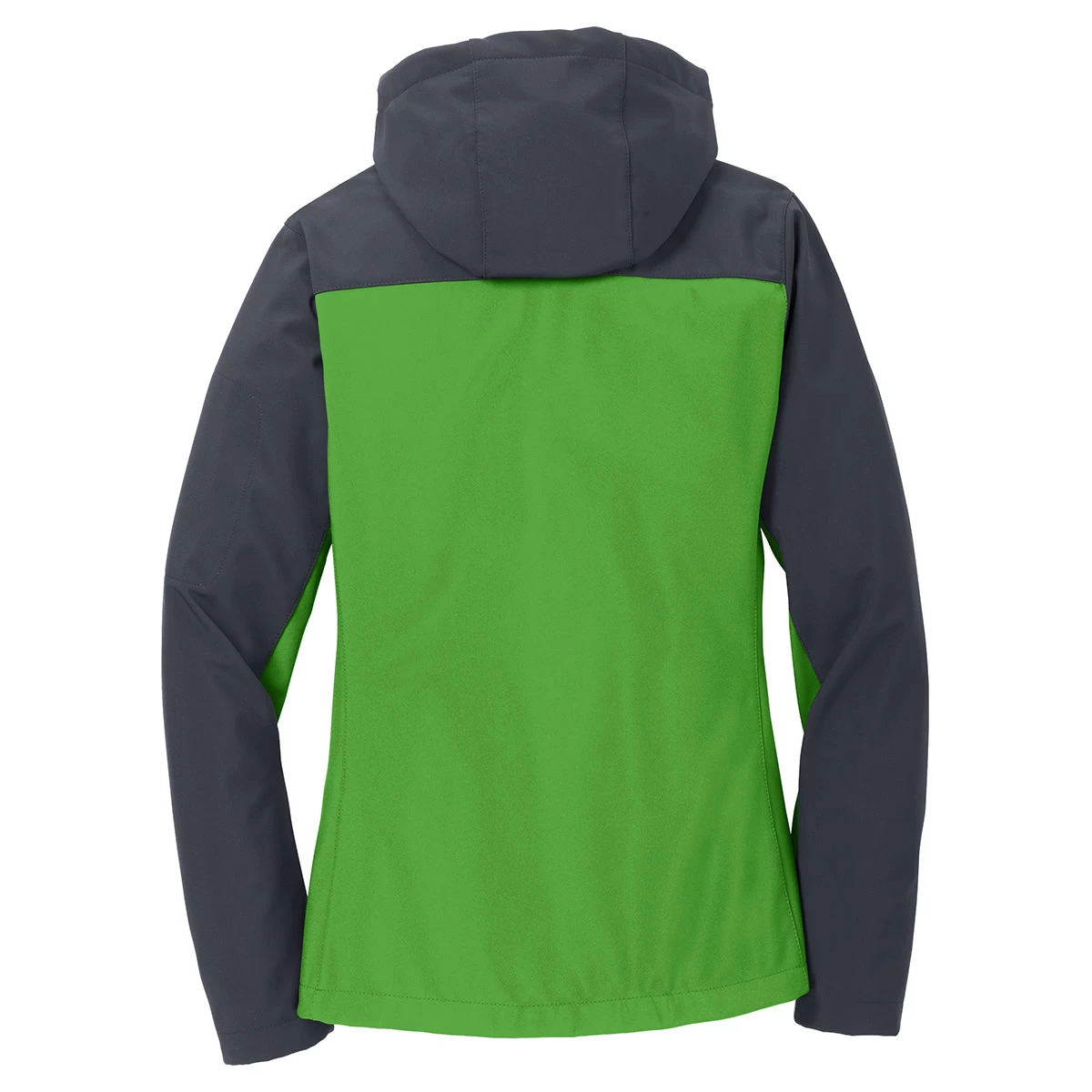 Port Authority Women's Vine Green/Battleship Grey Hooded Core Soft Shell Jacket - Image 2