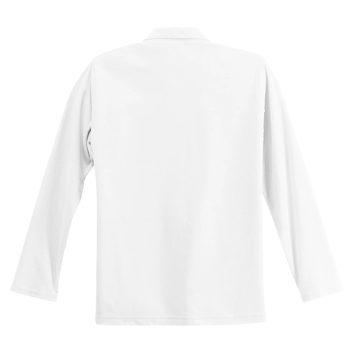 Port Authority Women's White Long Sleeve Silk Touch Polo - Image 2