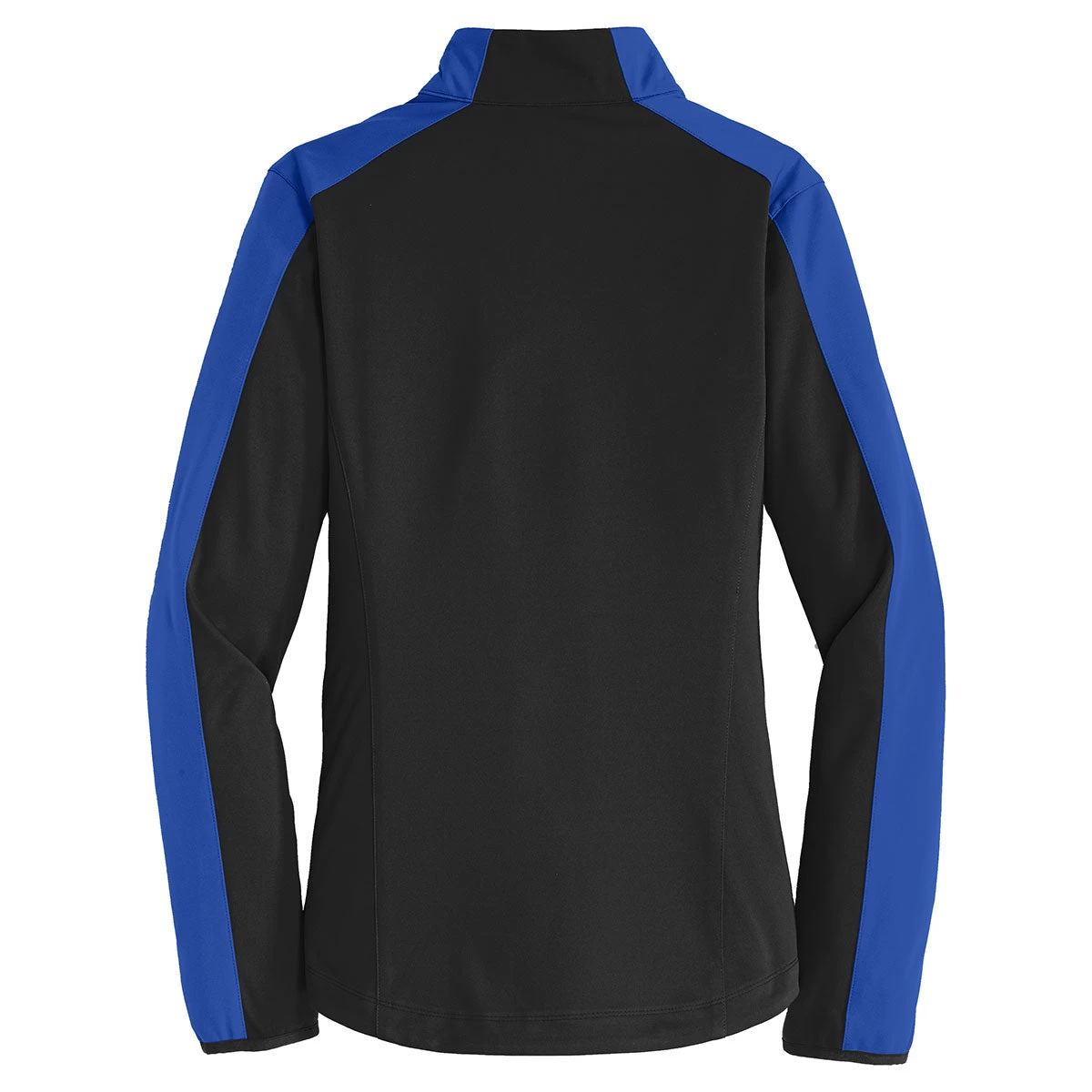 Port Authority Women's Deep Black/True Royal Active Colorblock Soft Shell Jacket - Image 2