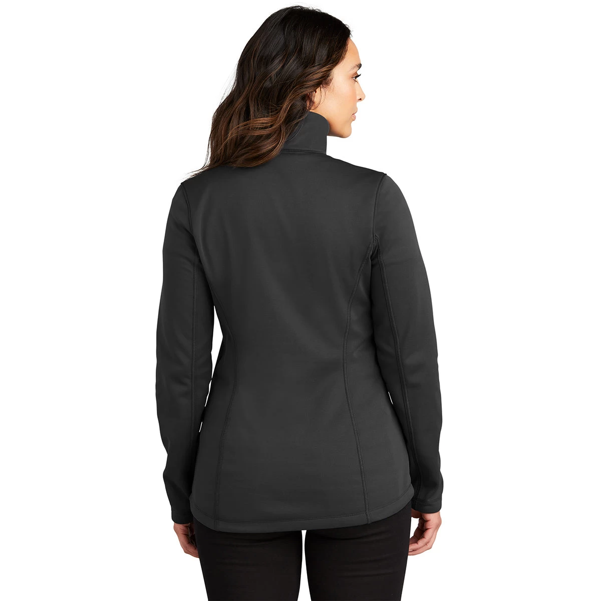 Port Authority Women's Deep Black Smooth Fleece 1/4-Zip - Image 4