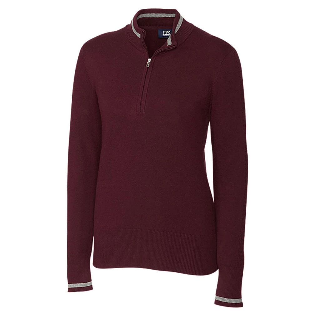 Cutter & Buck Women's Bordeaux Lakemont Tipped Half-Zip