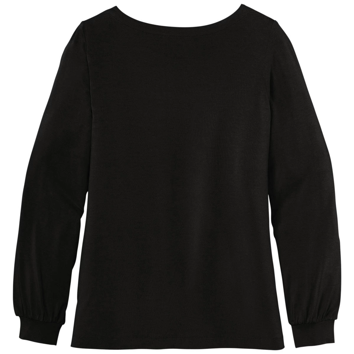 Port Authority Women's Deep Black Luxe Knit Jewel Neck Top - Image 2